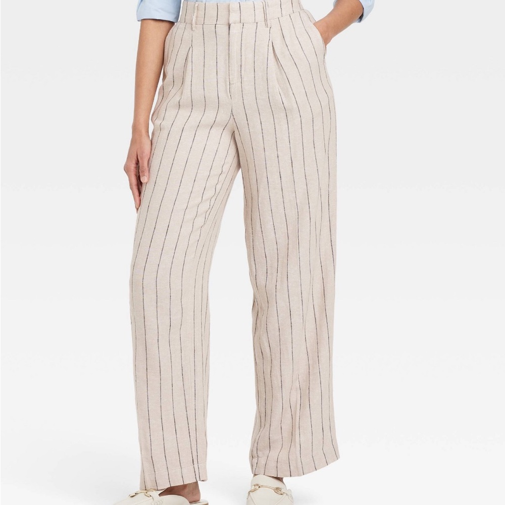 Striped Cream Women's Pants